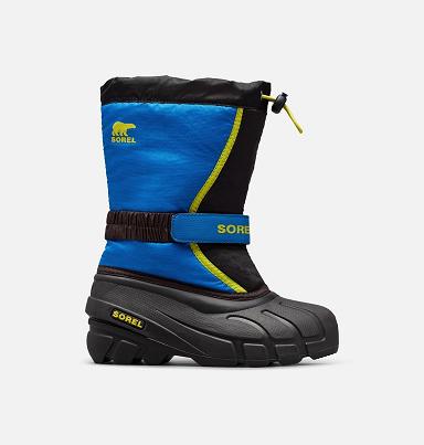 Sorel Flurry Kids Boots Black,Blue - Boys Boots NZ6807524